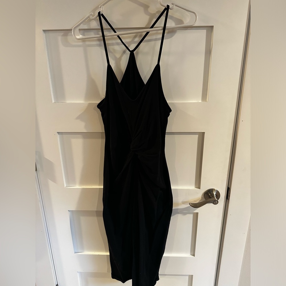 Black spaghetti strap dress